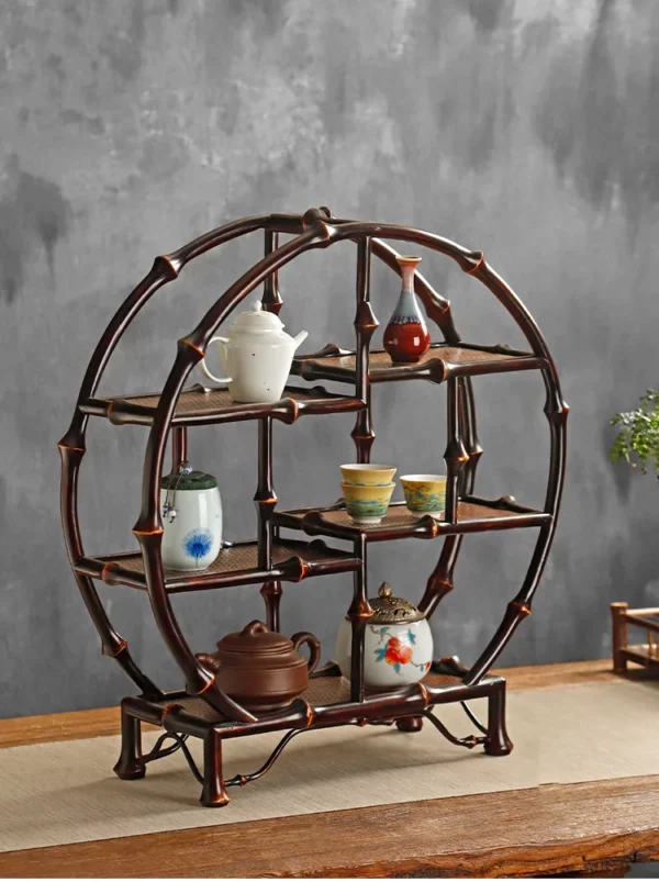 Bamboo Antique Display Shelf