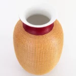 Bamboo Silk Porcelain Vase