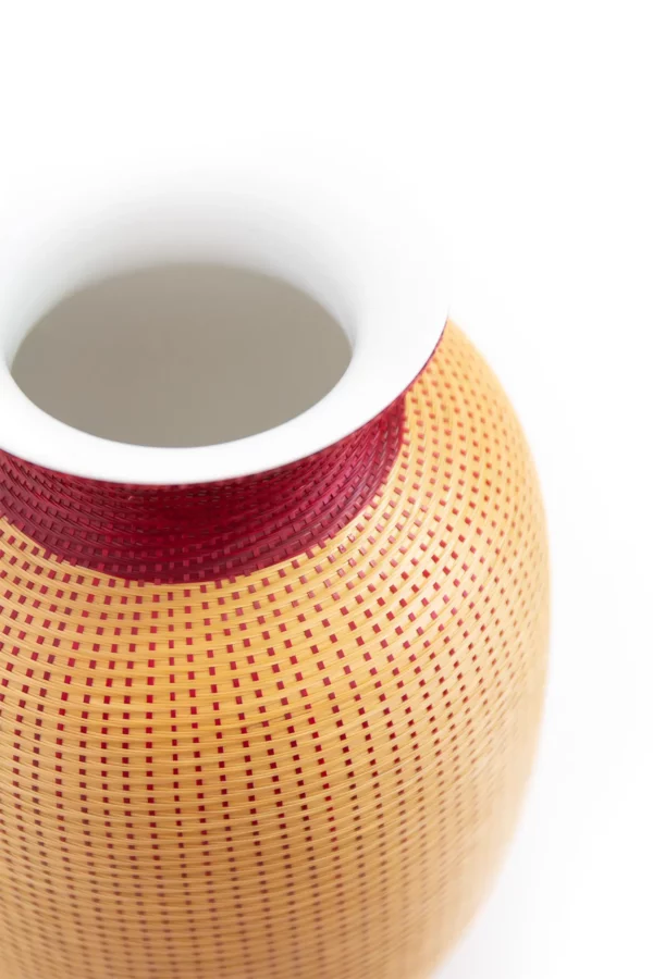 Bamboo Silk Porcelain Vase