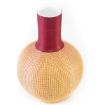 Porcelain Body Bamboo Woven Vase