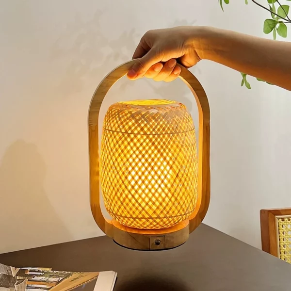 Vintage Bamboo Table Lamp